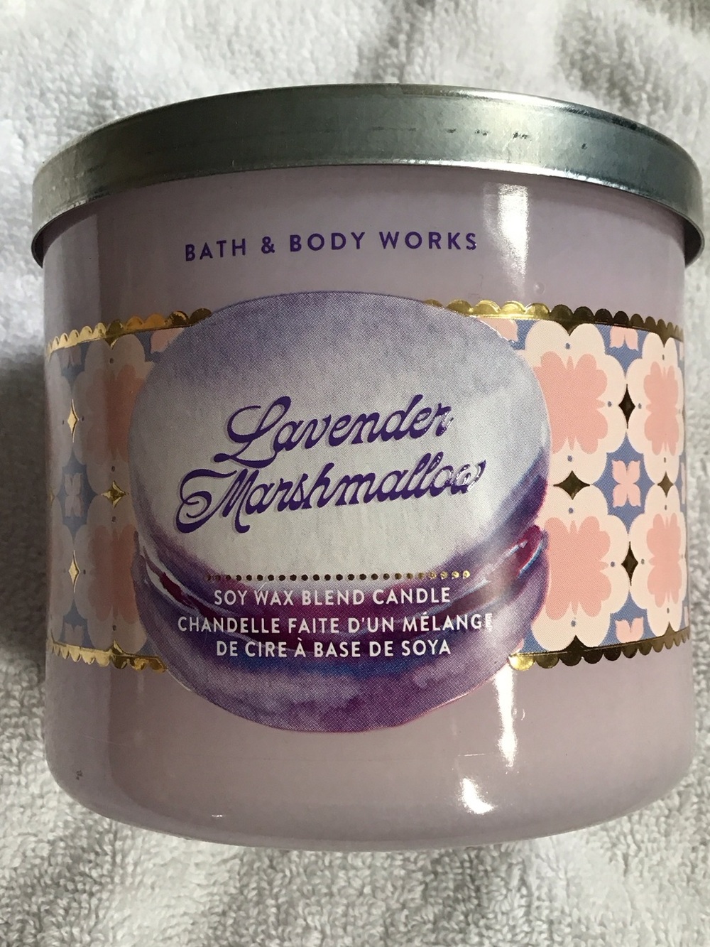 Bath & Body Works 3 wick candle Lavender Marshmallow